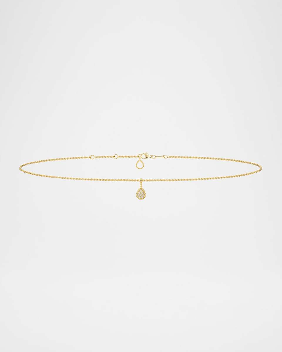 Serpent Boheme 18K Yellow Gold Diamond Chain Anklet